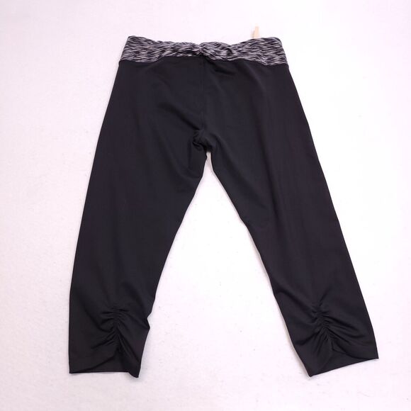Calvin Klein Athletic Workout Running Pants Womens Size Large L Black White - Picture 6 of 9